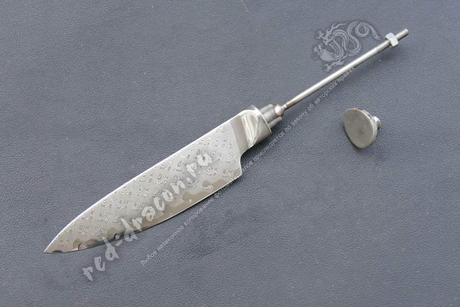 Клинок для кухонного ножа  дамаск "DIY132E"